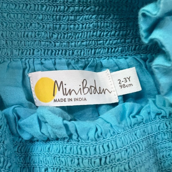 Mini Boden Print Smocked Sundress in Multi Coastal Size 2-3Y EUC - Picture 4 of 5